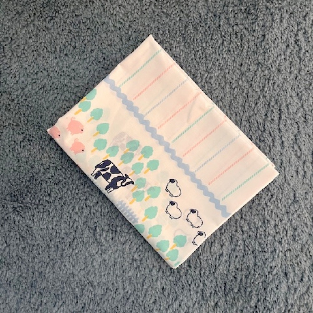 Vintage‎ Standard pillowcase, Farm Animals with stripe, Stevens